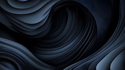Abstract Dark Blue Curved Lines Background