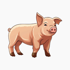 Fototapeta premium rawpixel_office_56_a_drawing_of_a_cute_pig_in_the_style_of_bold_0dffa852-faa6-4305-86d0-e9718f1a435e-p