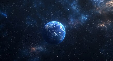 Obraz premium Earth in Space: A Stunning View Among the Stars