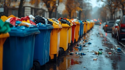 Fototapeta premium IoT Powered Waste Management Systems Optimizing Garbage Collection Routes