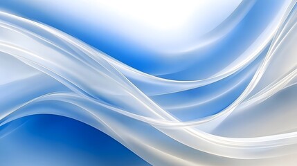 Abstract Blue and White Wavy Background