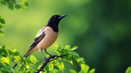 Fototapeta premium Rosy Starling: Pastor roseus, in nature.