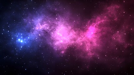 Naklejka premium Cosmic Nebula Background with Stars and Galaxy