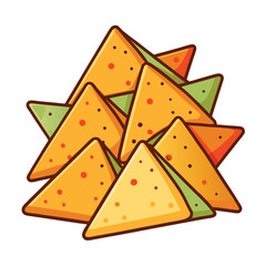 Triangular crackers vector illustration on white background