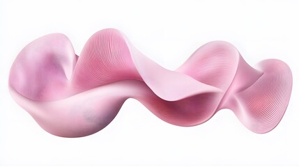 Abstract Pink Swirling 3D Wave Graphic Design