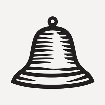 recommend clip art: Minimalist black bell icon