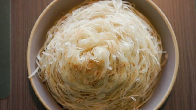 Kerala Hot Nool Parotta on plate