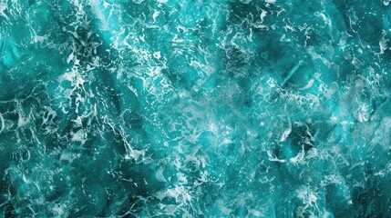 Obraz premium Transparent sea surface in turquoise. Calm and serene. Ideal for text placement.