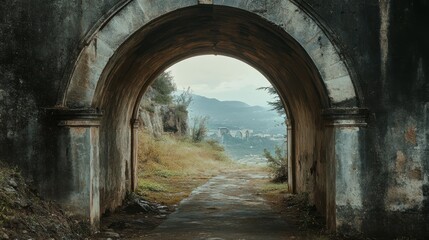 Fototapeta premium Picturesque scene by archway