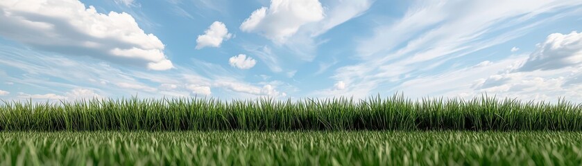 Prairie with wide-open skies and tall grasses, side view, emphasizes natural serenity, advanced tone, vivid