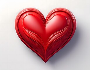 A simple red heart sticker