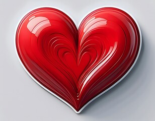 A simple red heart sticker