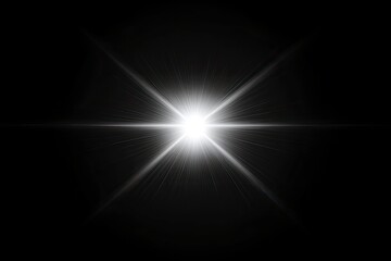 Lens flare glow light effect on black. image of rays light effects, overlays or flare isolated on black background for design. lens flare light over black background, ai