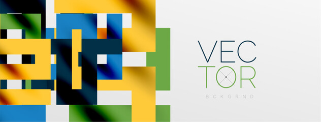 Colorful squares, lines minimal abstract background. Vector Illustration For Wallpaper, Banner, Background, Card, Book Illustration, landing page