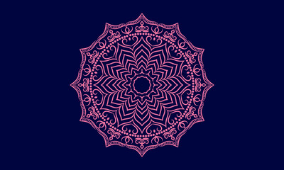 mandala Ornament beautiful card with holyday 