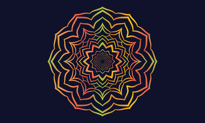 mandala Ornament beautiful card with holyday 