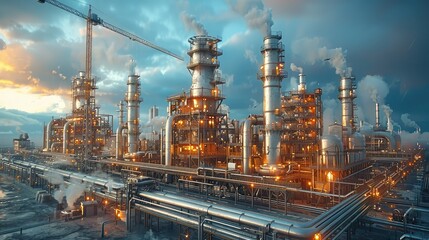 industrial oil and gas company harbour factory industry crane construction fuel futuristic pipe building chemical energy steel technology building manufacturing