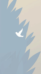 Obraz premium Minimalist bird abstract art