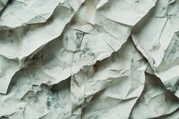 Fototapeta premium Recycled folded paper. Crumbled and grunge with dust and scratches. Paper texture concept, ai