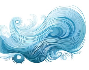 Windy Weather Icon. An abstract icon of swirling lines representing wind