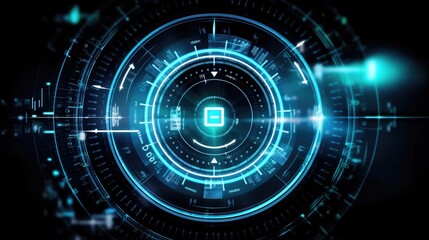 Fototapeta premium Futuristic Holographic Technology Interface