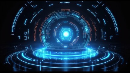 Futuristic Cyber Portal Interface