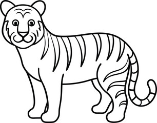 Adorable Tiger with Cute Stripes Vector Art for Your Projects
