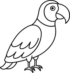Funny Beaked Parrot Vector Illustration for Smiles
