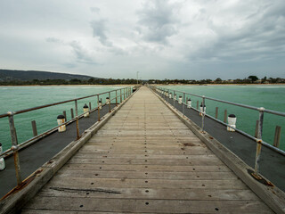 Naklejka premium Long View Down Rosebud Pier