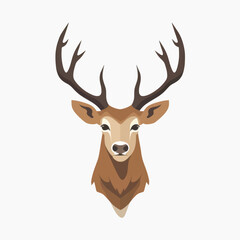Naklejka premium Majestic deer head illustration