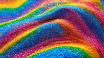 Rainbow vibrant abstract waves create a textured background