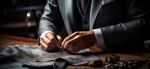 Master Tailor Crafting Bespoke Menswear