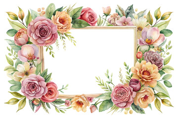Exquisite Flower Frames for Designers, Floral Frames PNG for Web Design, Transparent Flower Frames for Custom Projects, Flower Frame PNG for Posters