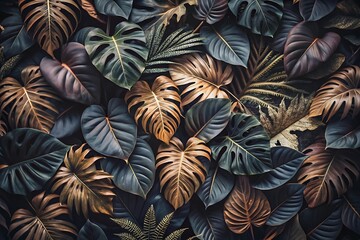 Dark Pattern With Exotic Leaves