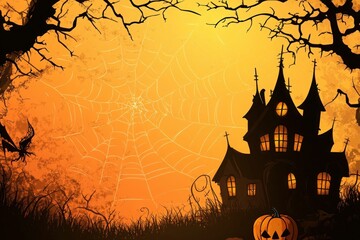 Halloween, Spooky, Haunted, Scary, Creepy, Ghostly, Dark, Horror, Night, Eerie, Witch, Skull, Graveyard, Jack-o'-lantern, Full moon, Vampire, Zombie, Skeleton, Bats, Foggy, Mystical background image