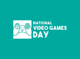 National Video Game Day design vector.