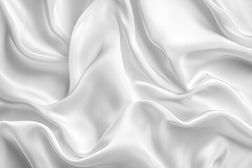Obraz premium white silk fabric background copy space , ai