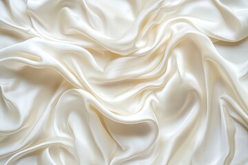 Fototapeta premium white silk fabric background copy space , ai