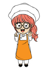 Cute Little Chef Cartoon