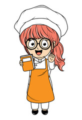 Cute Little Chef Cartoon