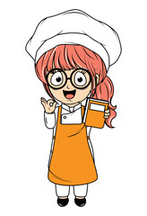 Cute Little Chef Cartoon
