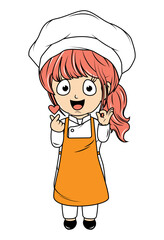 Cute Little Chef Cartoon