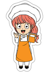 cute little chef cartoon