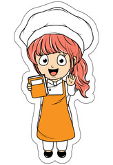 cute little chef cartoon