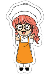 cute little chef cartoon