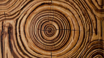 Spiral close-up view of a wooden surface with a natural rustic style, Abstract wooden background