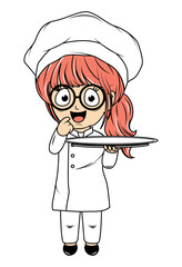cute little chef cartoon