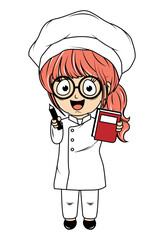 cute little chef cartoon