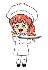Cute Little Chef Cartoon