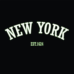 New York typography design vector, usa state shirt design vector. Jersey design vector, T-shirt design for usa